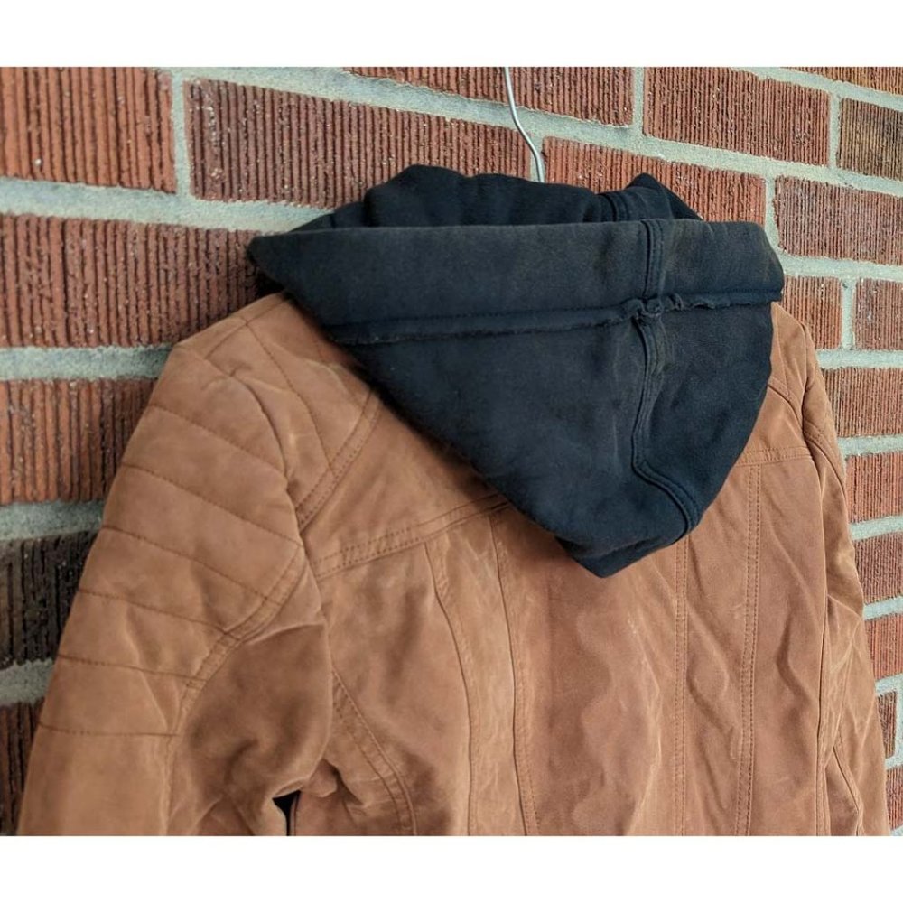 Free People Suede Moto Jacket in Saddle Brown - Picture 10 of 11